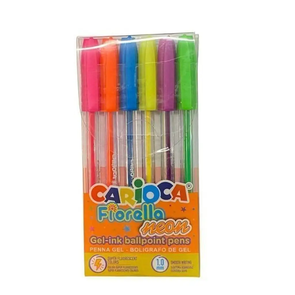 imagen de Set de 6 bolígrafos de gel neón Fiorella - Carioca 1