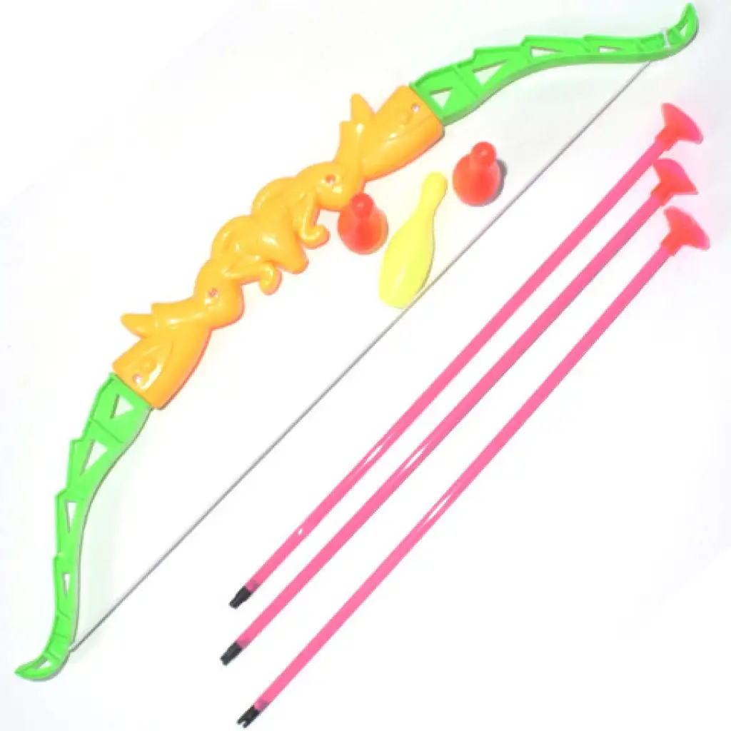imagen de Set de arco con flechas de ventosa y bolos de 46cm 2
