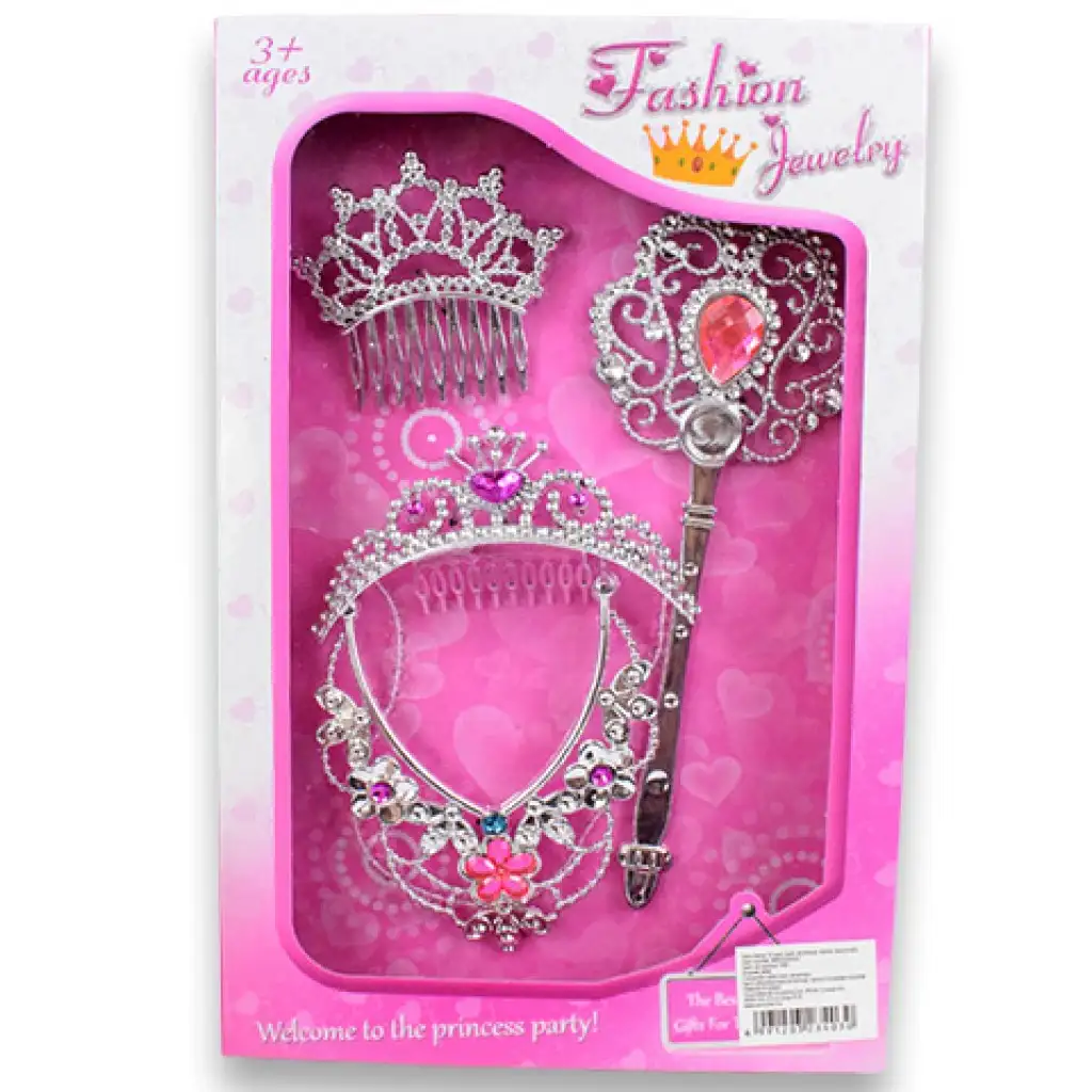 imagen de Set de belleza de princesa con tiara, collar y varita mágica 7