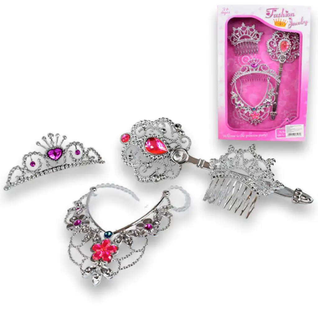 imagen de Set de belleza de princesa con tiara, collar y varita mágica 1