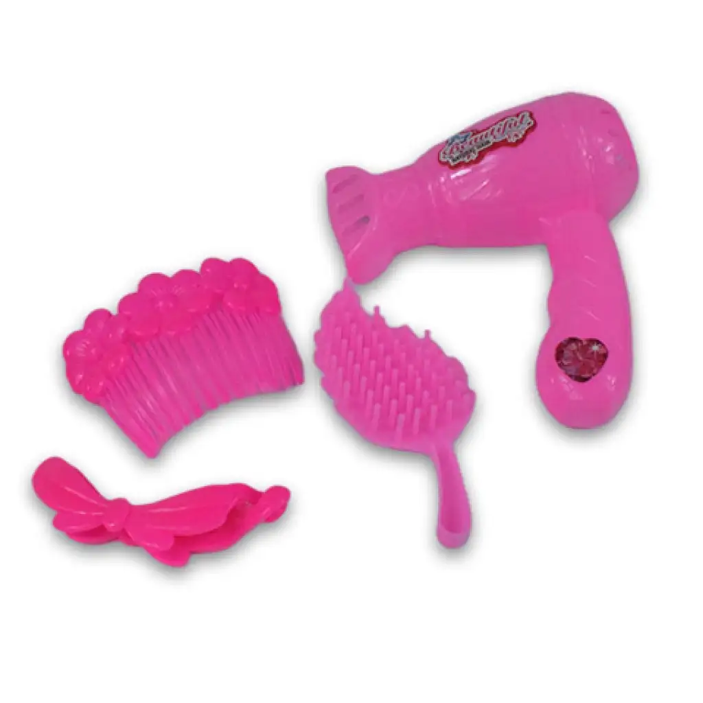 imagen de Set de belleza rosa de 8 piezas con teléfono, tijeras y accesorios 2