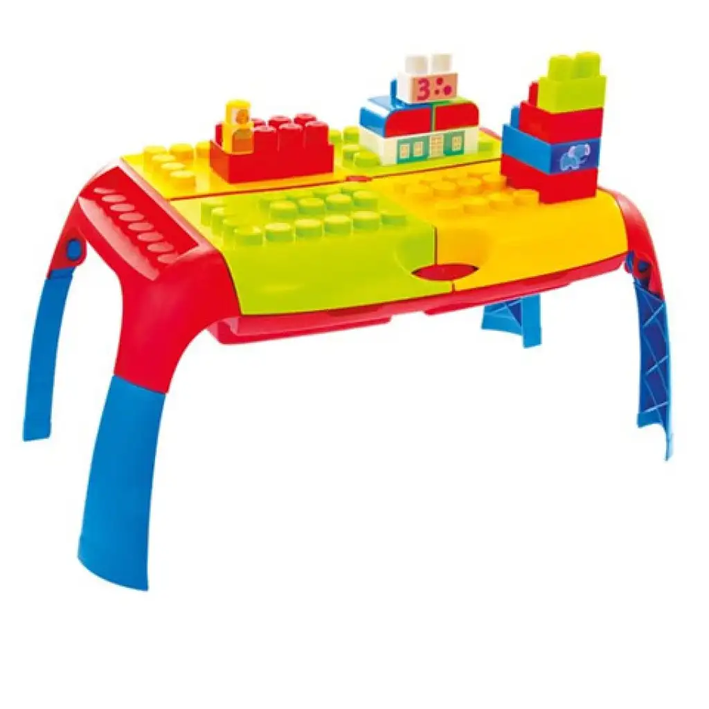 imagen de Set de bloques de construcción coloridos con mesa portátil 1