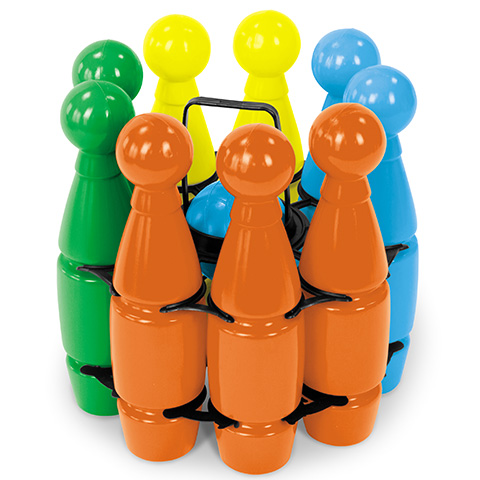 imagen de Set de bolos con 9 figuras y 2 bolas de 25cm 1