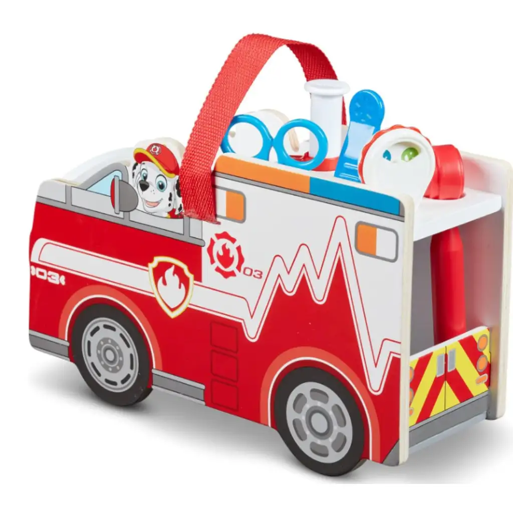 imagen de Set de camión de bomberos de madera Marshall de Paw Patrol con accesorios - Melissa & Dough 3