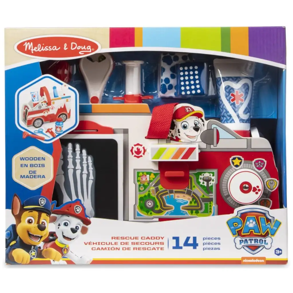 imagen de Set de camión de bomberos de madera Marshall de Paw Patrol con accesorios - Melissa & Dough 1