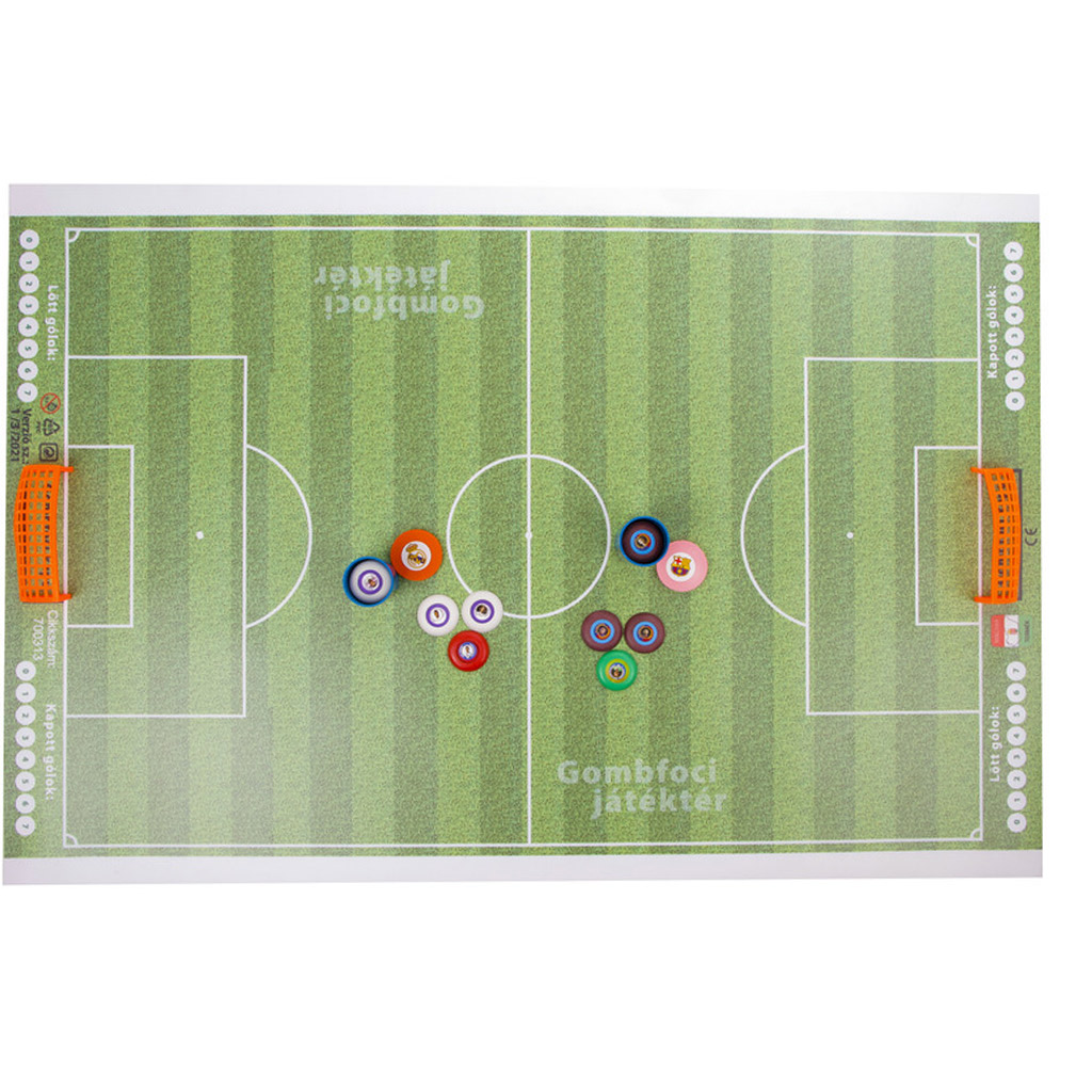 imagen de Set de campo de fútbol de botones 90×55 cm con almacenamiento y equipos 2