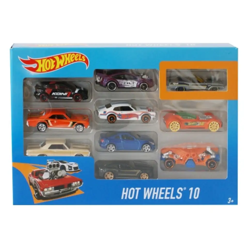 imagen de Set de coches pequeños Hot Wheels de 10 unidades - Mattel 1
