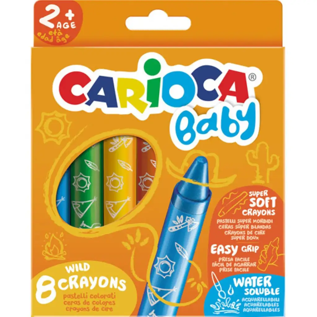 imagen de Set de crayones para bebé extra suave lavable 8 unidades - Carioca 1
