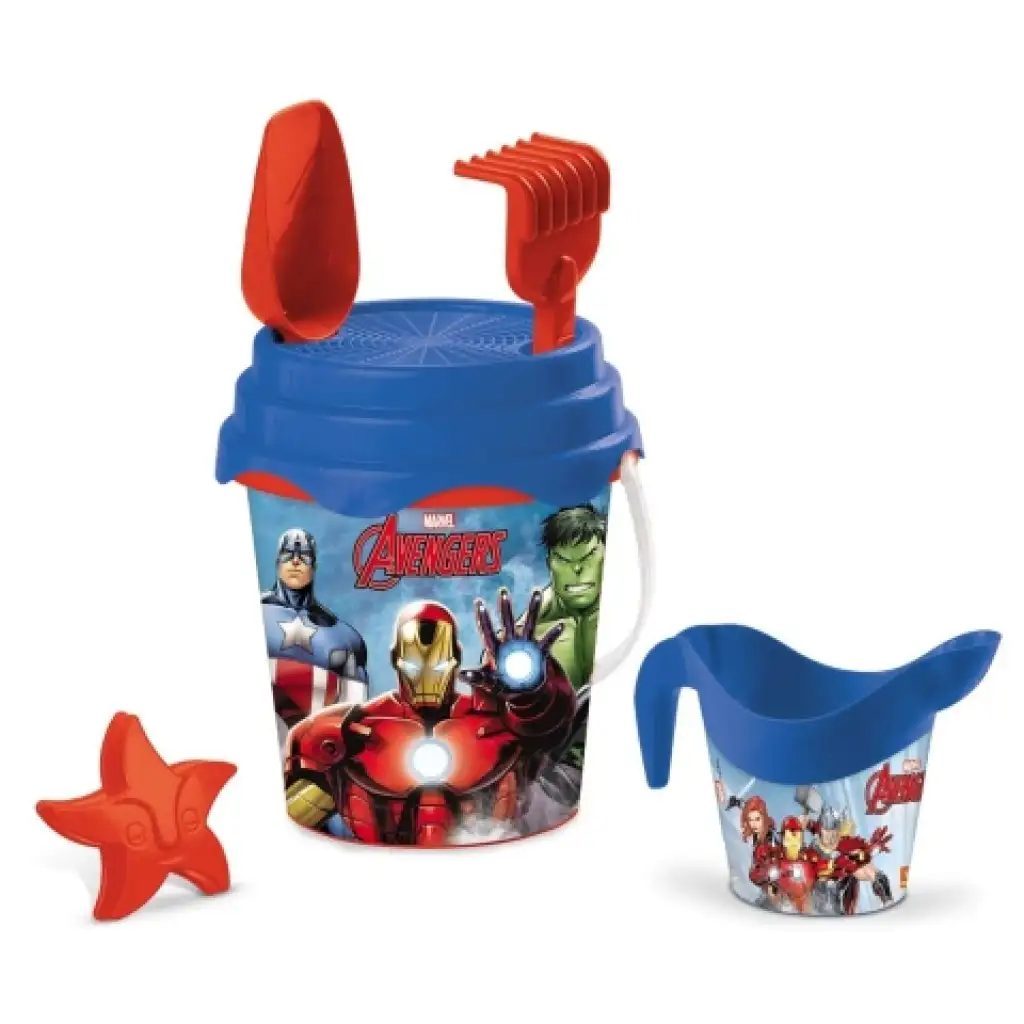 imagen de Set de cubo de arena de los Vengadores con regadera - Mondo Toys 1