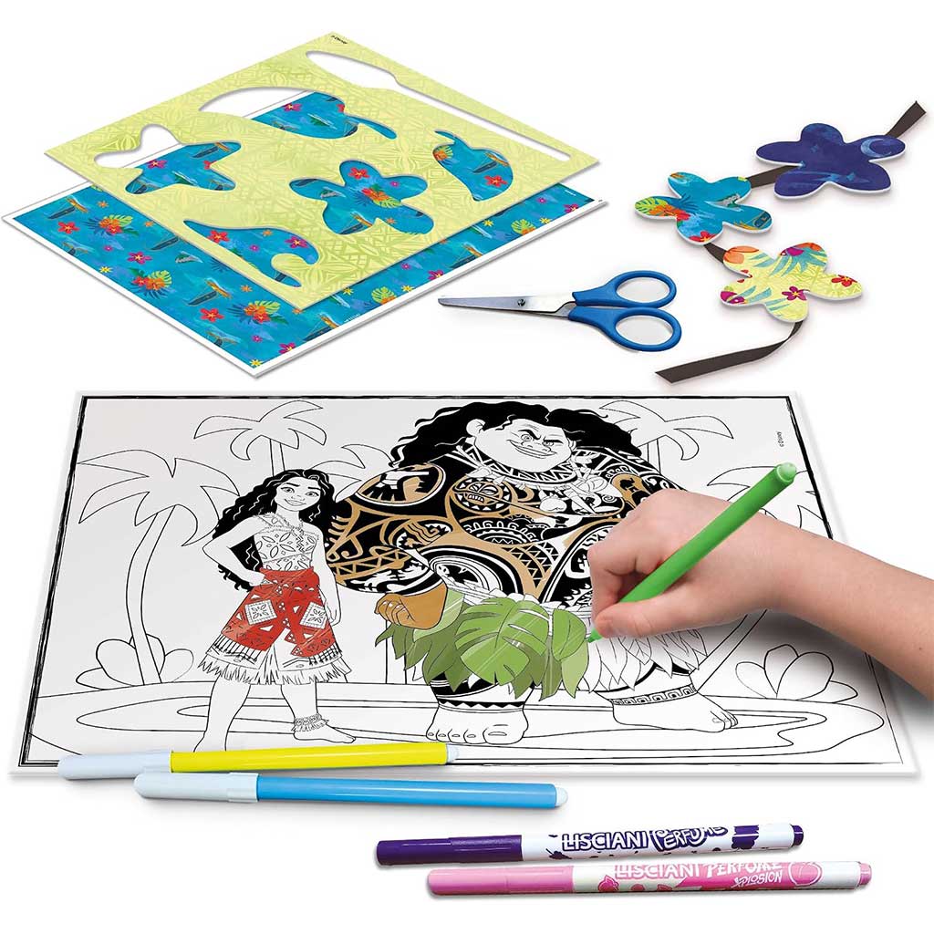 imagen de Set de escuela de dibujo Vaiana 2 con tabla de dibujo iluminada - Lisciani 4