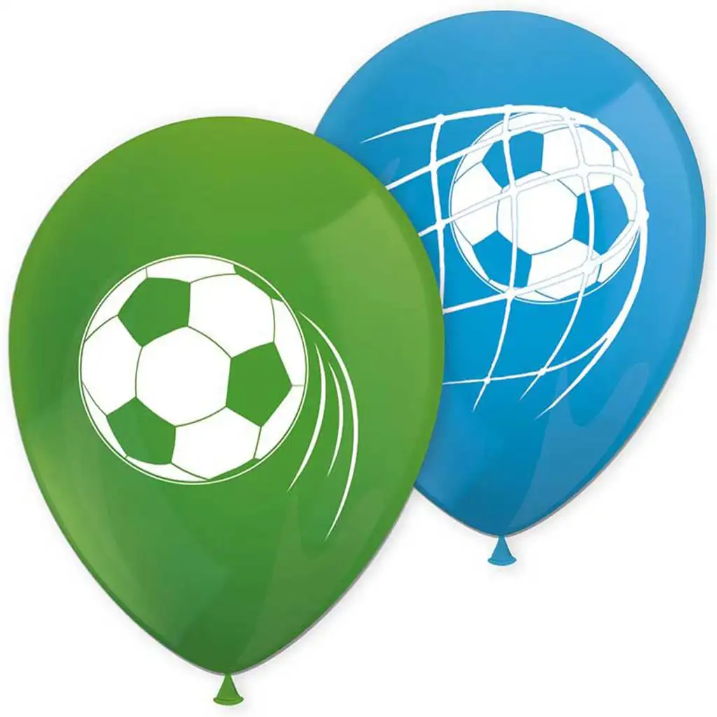 imagen de Set de globos con diseño de fútbol de 8 unidades 1
