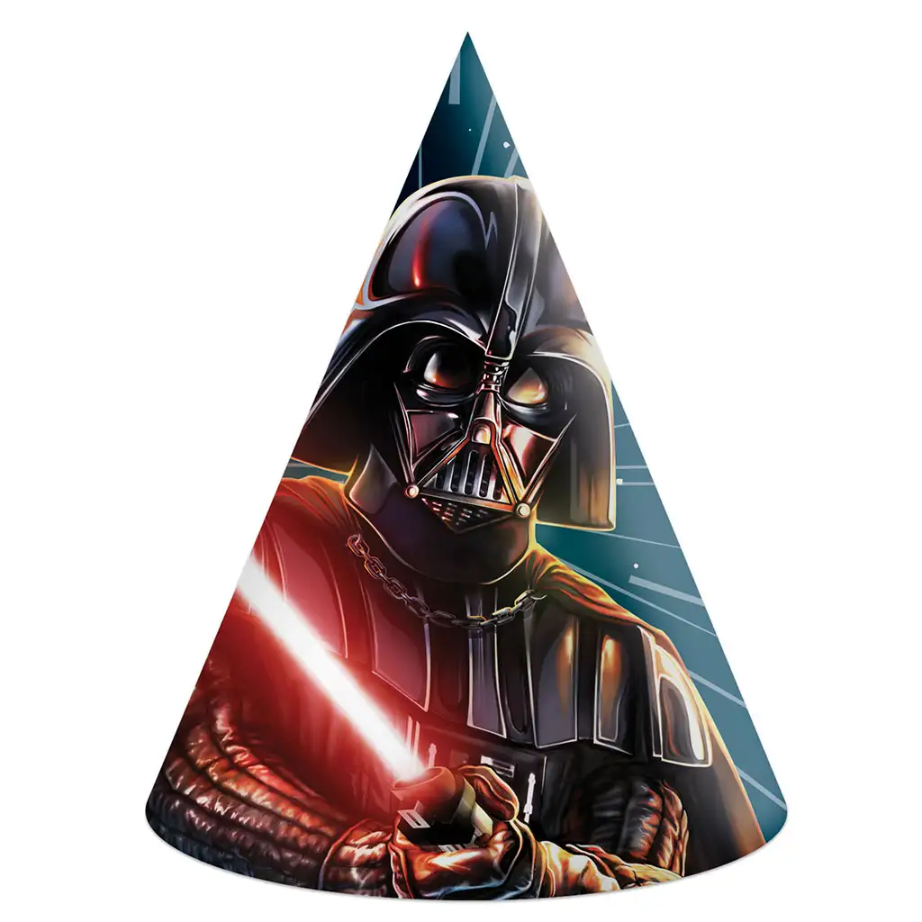 imagen de Set de gorros de papel de fiesta de Star Wars de 6 unidades 1