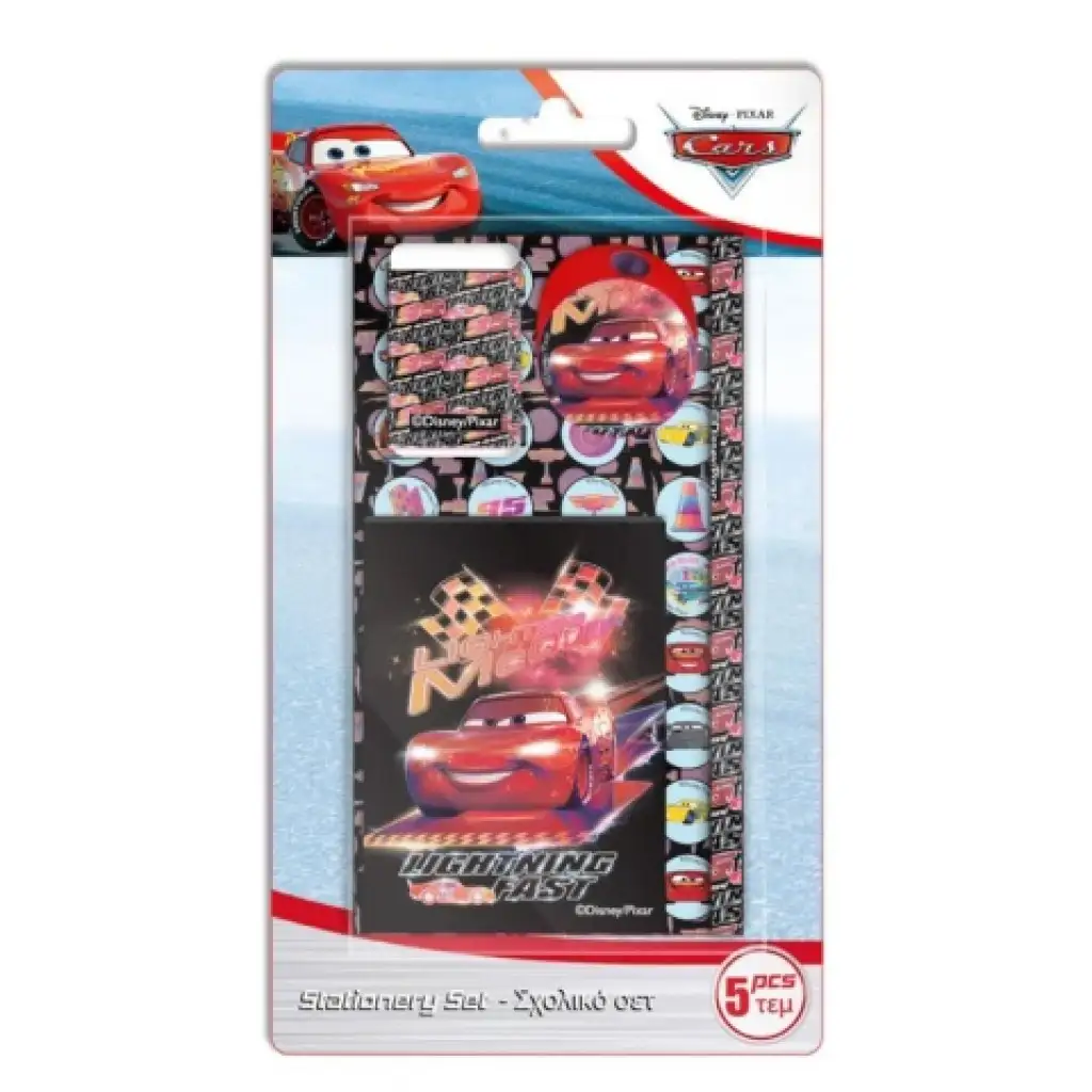 imagen de Set de material de escritura de 5 piezas de Disney Cars 1