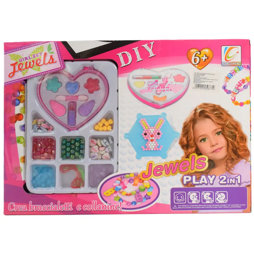 imagen de Set de niña: set de maquillaje y joyería 2 en 1 con accesorios 7