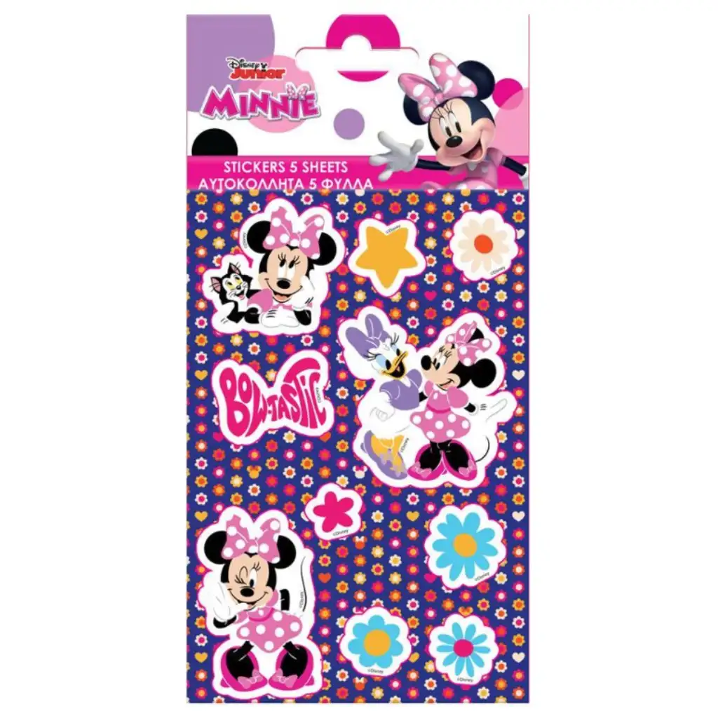 imagen de Set de pegatinas autoadhesivas de Minnie Mouse 8x12cm en 5 hojas 1