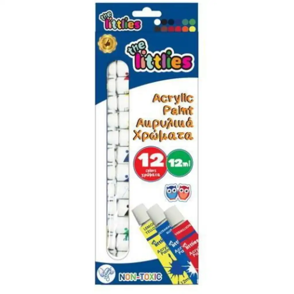 imagen de Set de pintura acrílica colorida 12ml 12ud 1