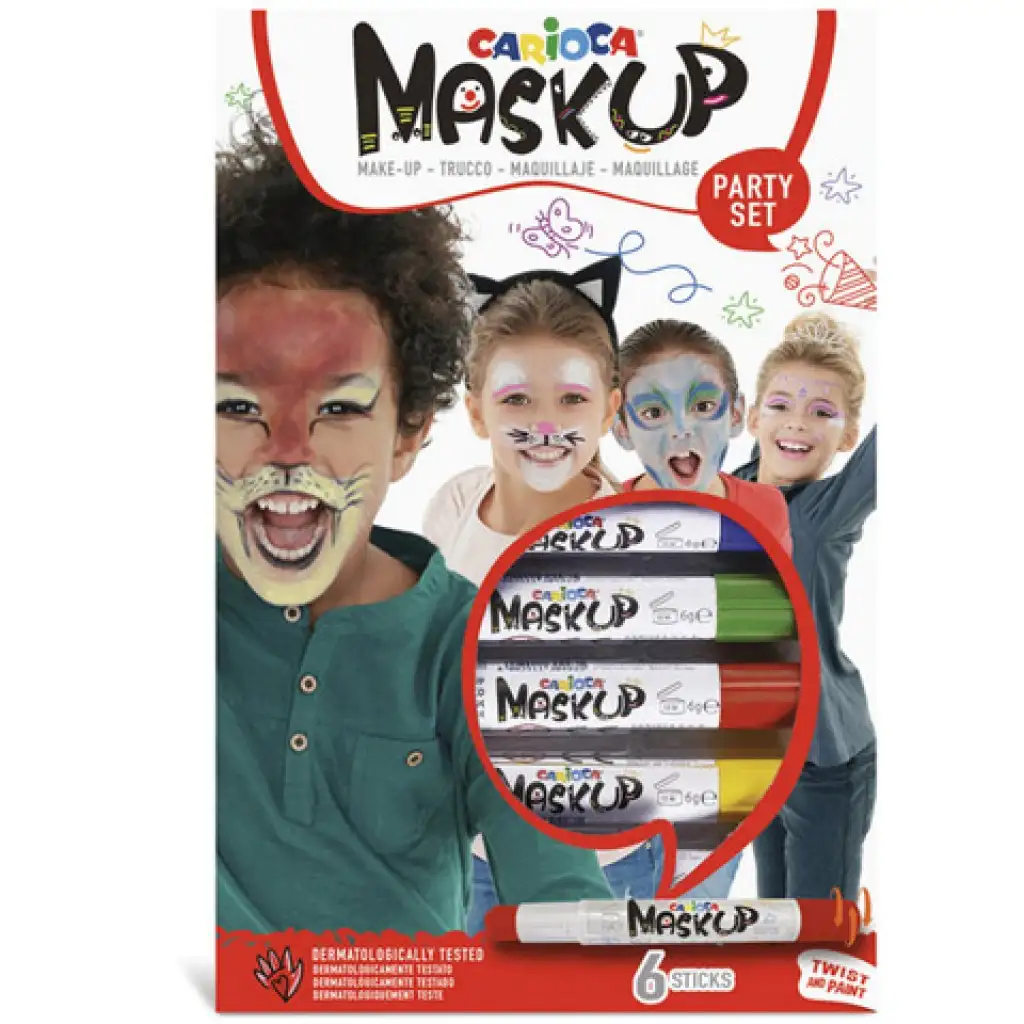 imagen de Set de pintura facial para fiestas con 6 colores - Carioca 1