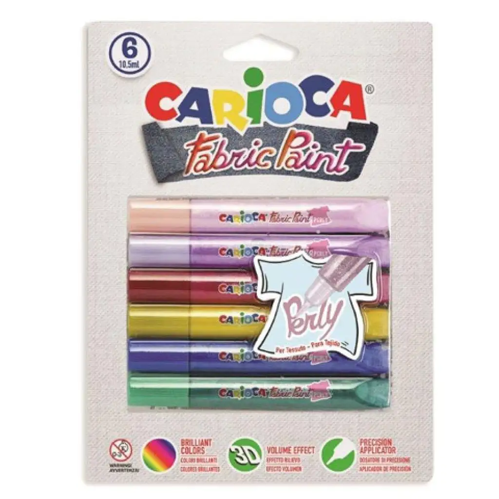 imagen de Set de pintura textil 6 colores - Carioca 1