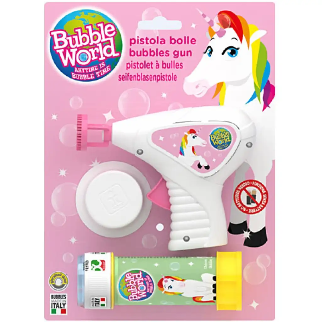 imagen de Set de pistola de burbujas de unicornio 60ml de líquido 1