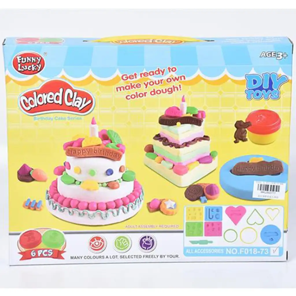 imagen de Set de plastilina para hacer pasteles de 6 colores diferentes 1