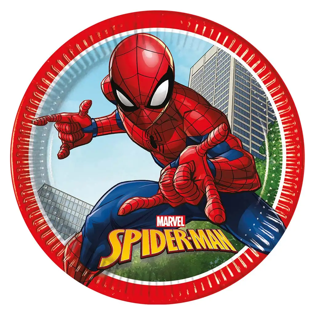 imagen de Set de platos de papel de 8 piezas de Spider-Man de 23 cm 1