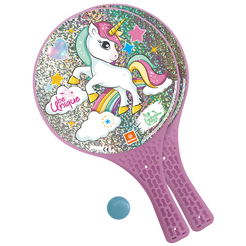 imagen de Set de playa de tenis de unicornio con pelota 1