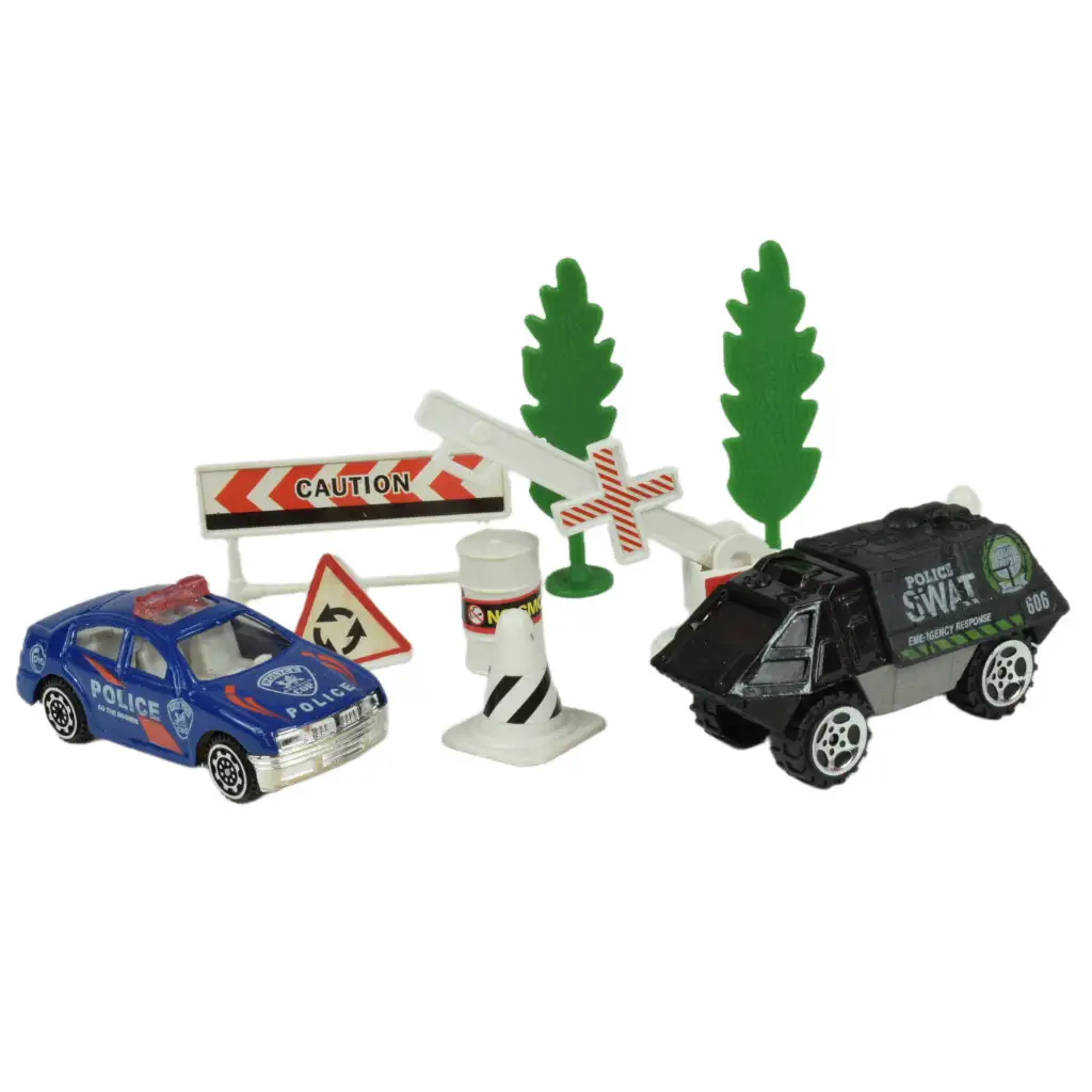 imagen de Set de Policía: Set de policía con vehículos y accesorios en varias versiones 1ud 6