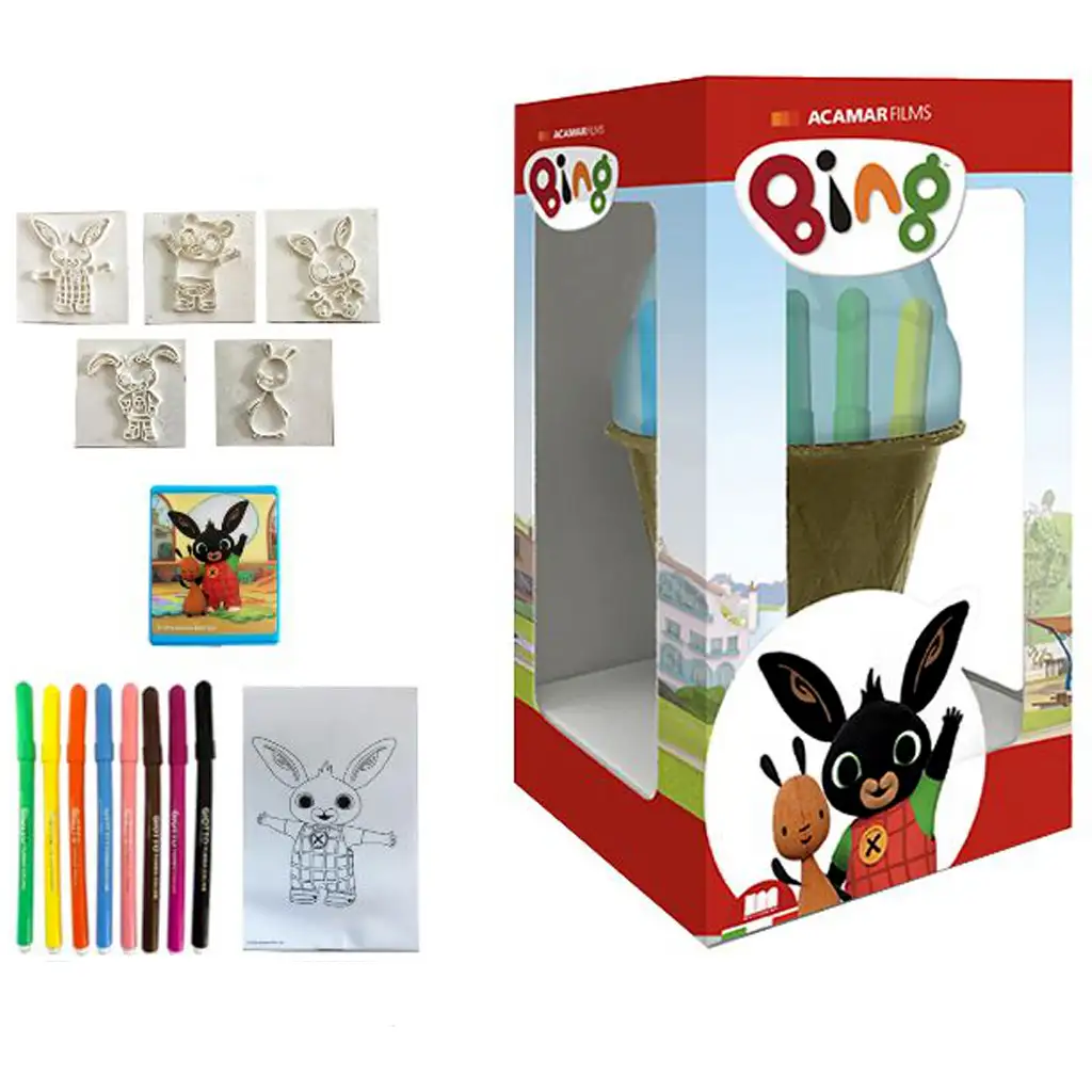 imagen de Set de sellos de Bing y sus amigos en un contenedor con forma de helado - Multiprint 1