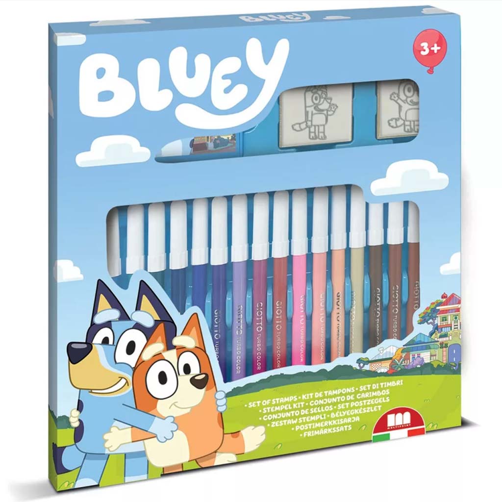 imagen de Set de sellos de Bluey con rotuladores de 18 piezas - Multiprint 1