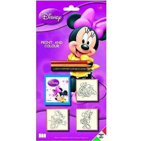 imagen de Set de sellos de Minnie Mouse de 3 piezas con lápices de colores 1