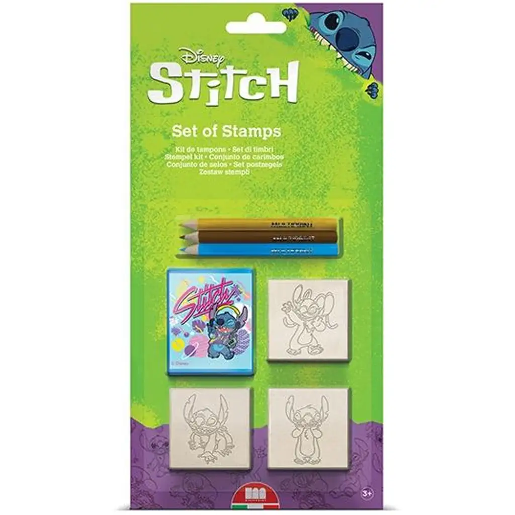 imagen de Set de sellos de Stitch con lápices - Multiprint 1