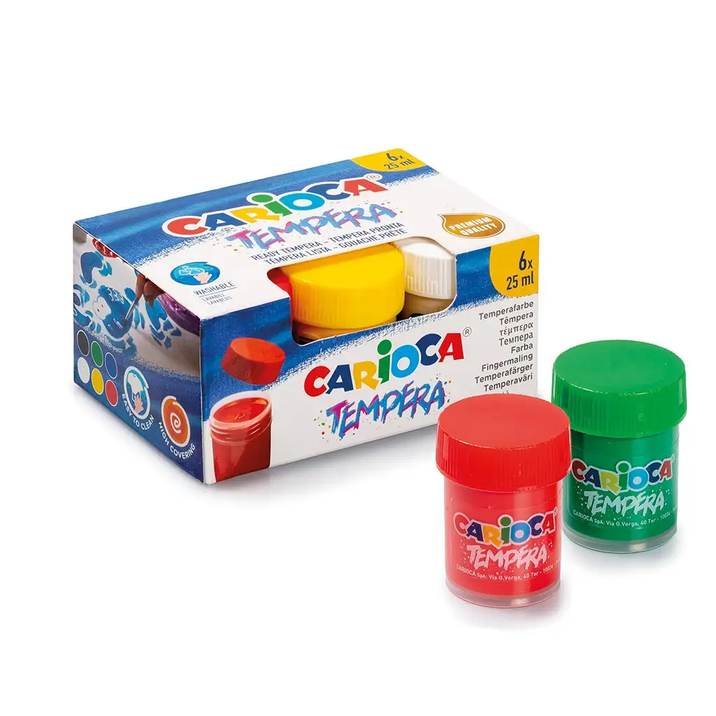 imagen de Set de témpera de colores 6x25ml - Carioca 1