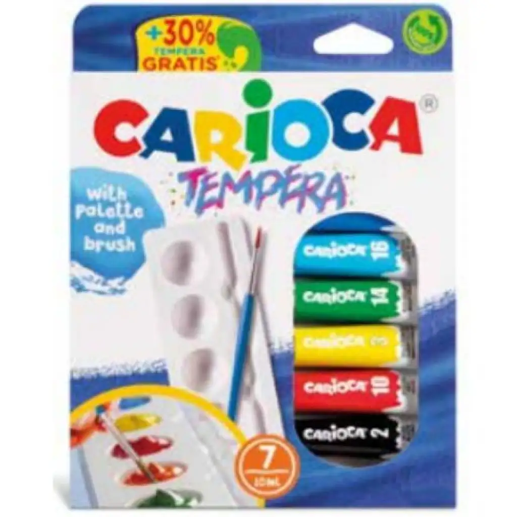imagen de Set de témpera en tubo 7x10ml - Carioca 1