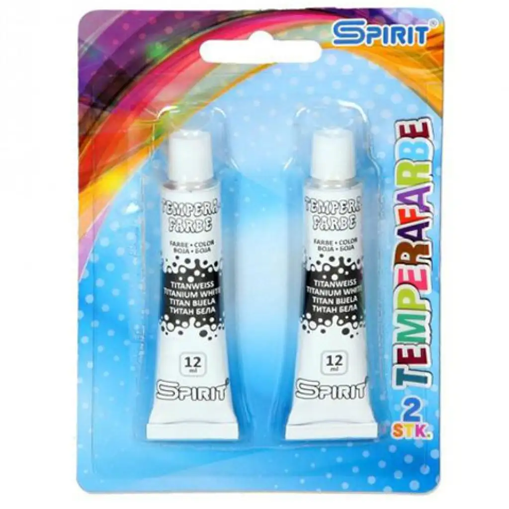 imagen de Set de témpera en tubo color blanco 2x12ml 1