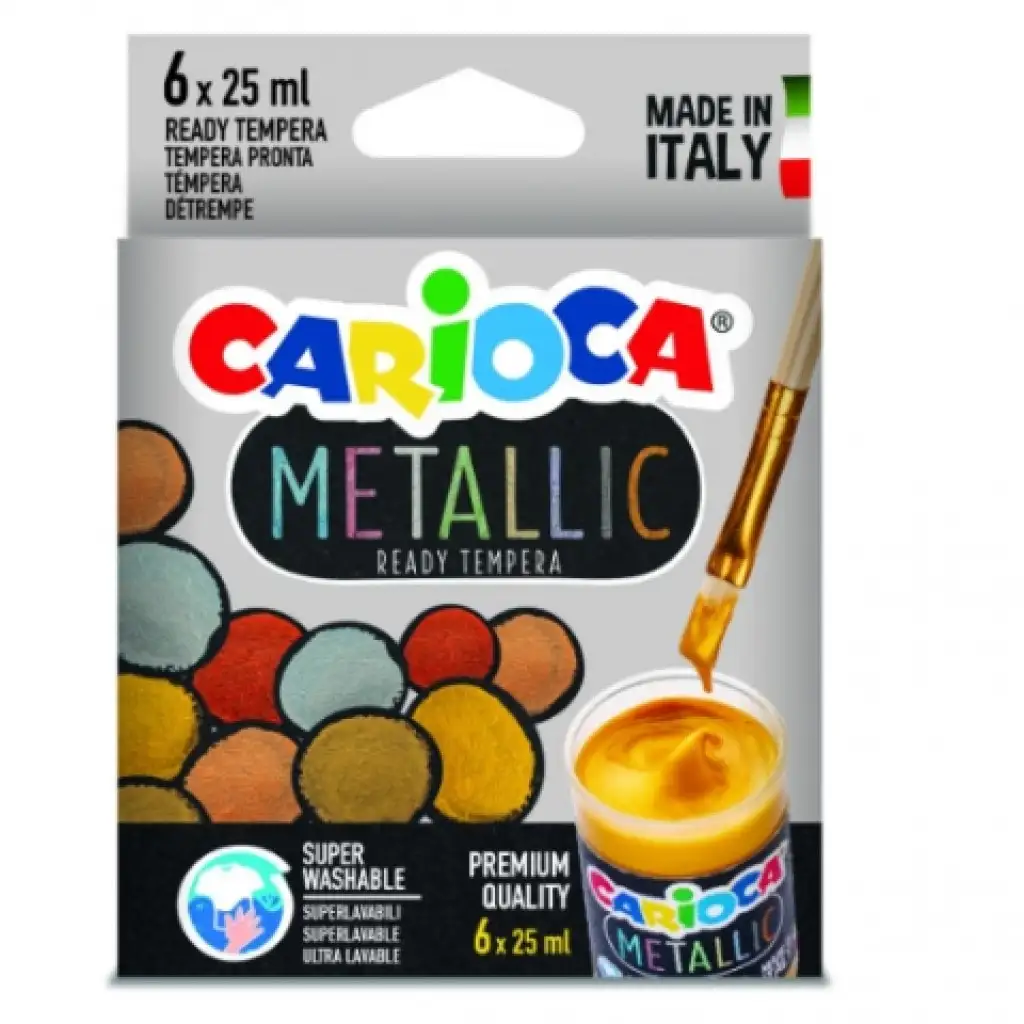 imagen de Set de témpera metálica de 6 piezas - carioca 1