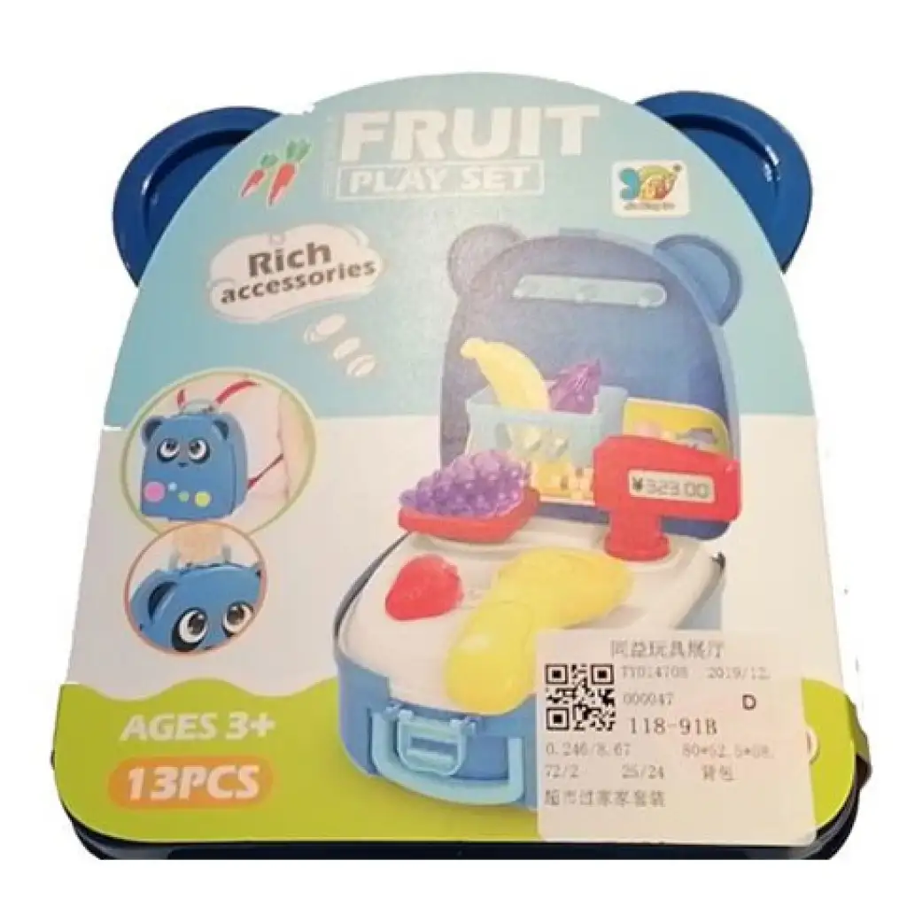 imagen de Set de verduras en mochila con forma de oso con accesorios 1