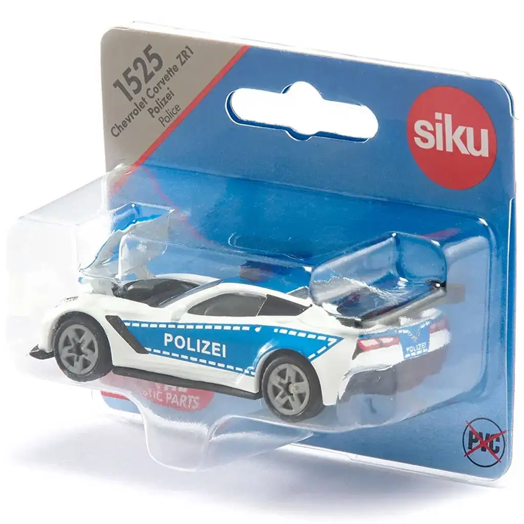 imagen de SIKU Chevrolet Corvette ZR1 coche de policía en miniatura 1/64 5