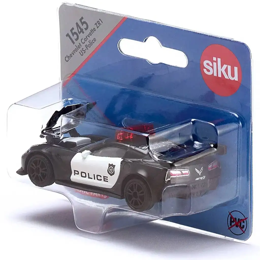 imagen de SIKU Chevrolet Corvette ZR1 Police coche de juguete 1/64 4