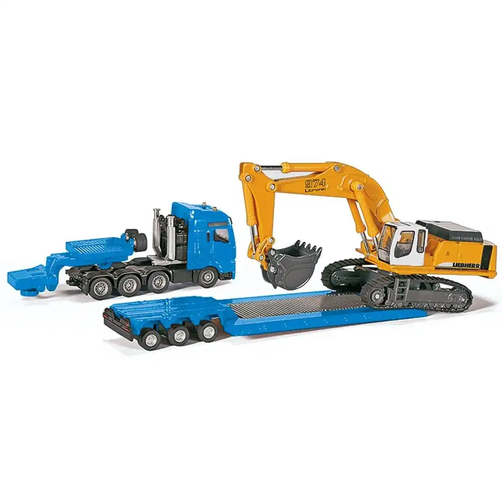 imagen de SIKU MAN transportador pesado con excavadora Liebherr 1/87 2
