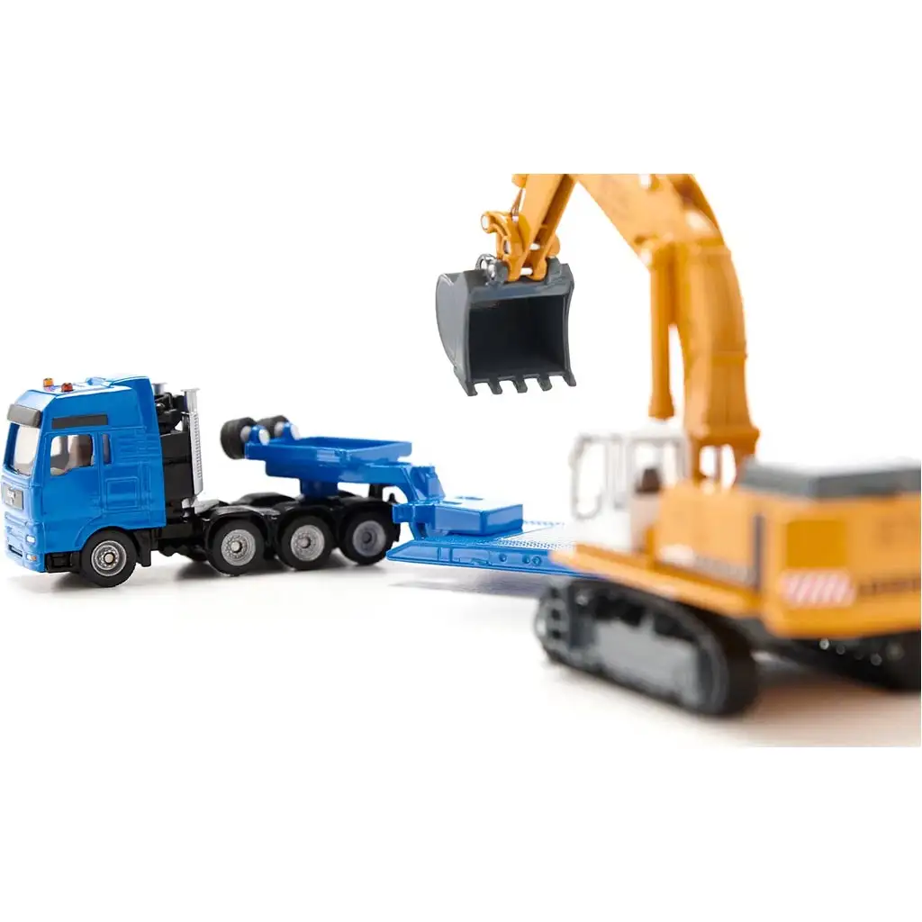 imagen de SIKU MAN transportador pesado con excavadora Liebherr 1/87 3