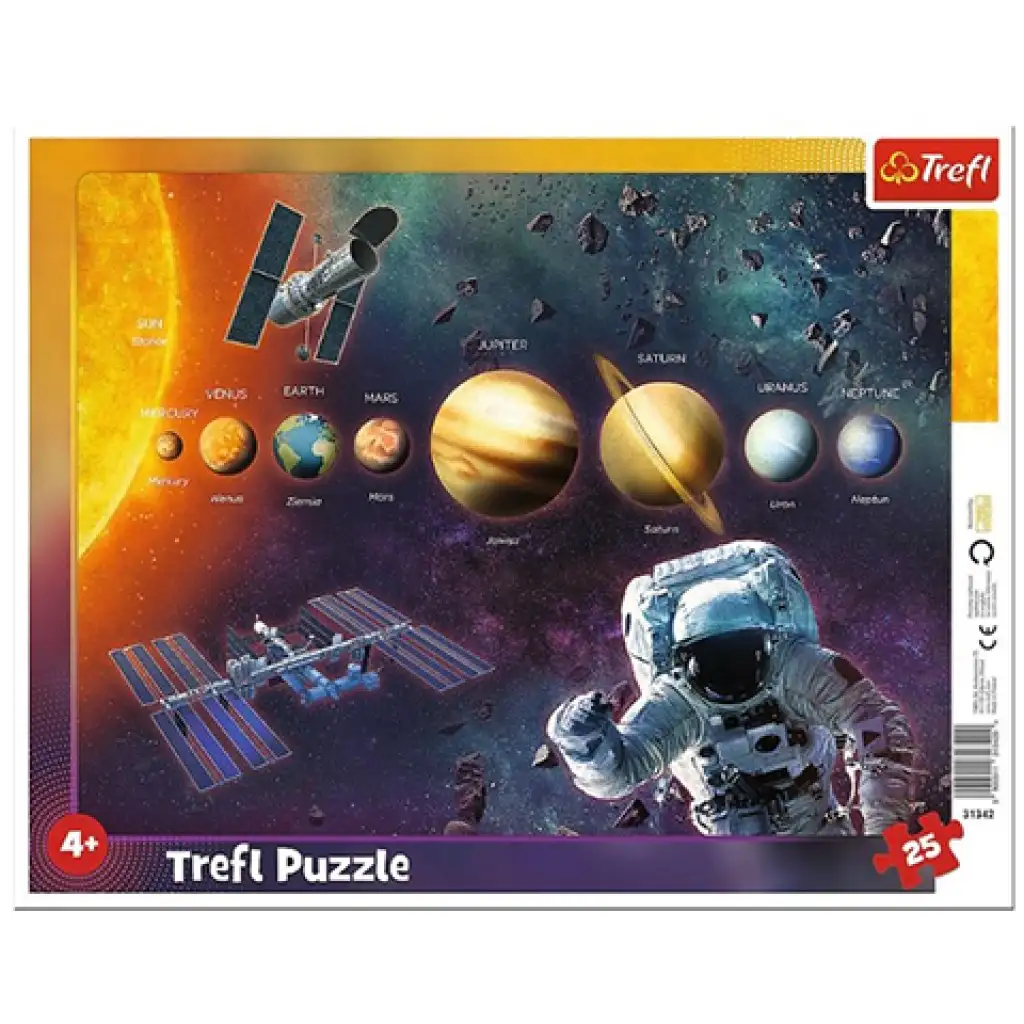 imagen de Sistema Solar rompecabezas de 25 piezas con marco - Trefl 1