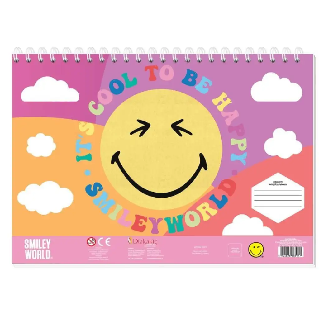 imagen de Smiley cuaderno de bocetos creativo para colorear con plantilla y pegatinas en varias versiones 1