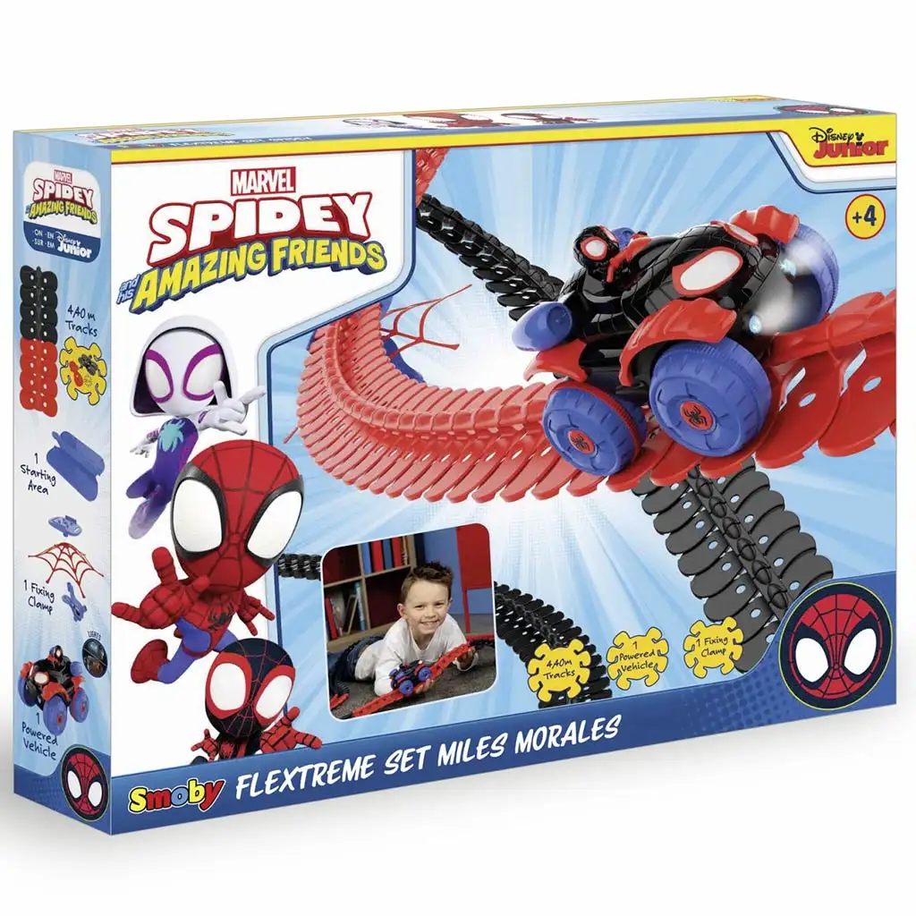 imagen de Smoby Spidey FleXtreme Miles Morales set de pista de carreras - Simba Toys 1
