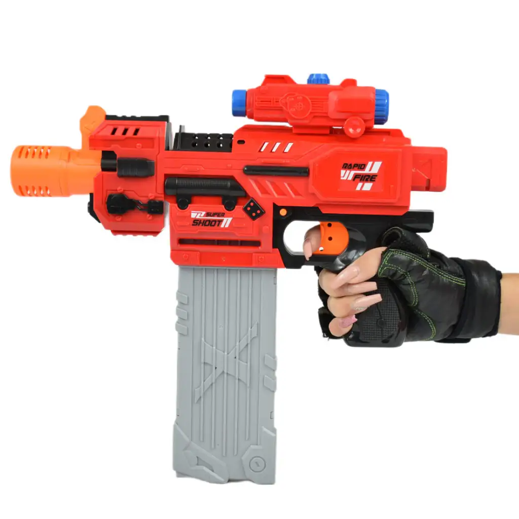 imagen de Sniping: Arma de dardos de esponja eléctrica transformable con balas y diana 79cm 2