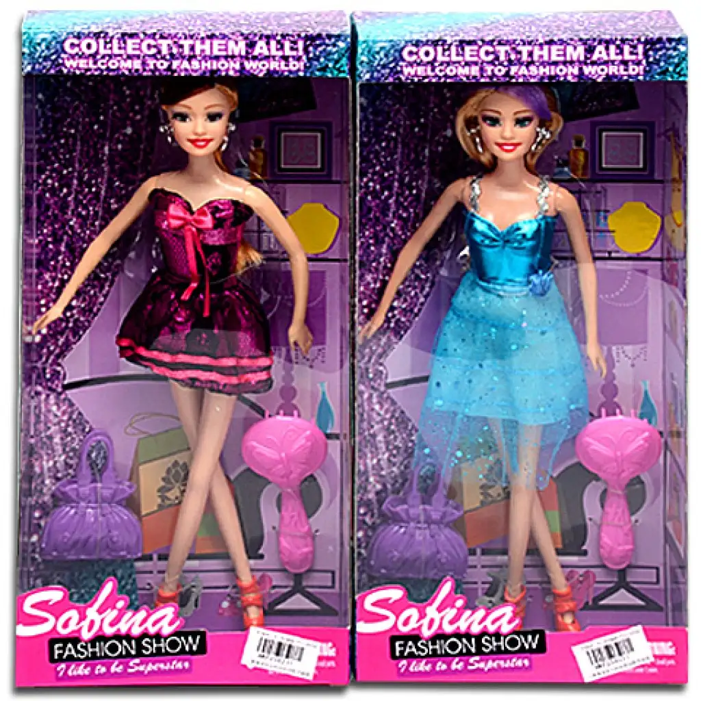 imagen de Sofía Muñeca de Moda con Peine y Bolso en 2 Versiones 1