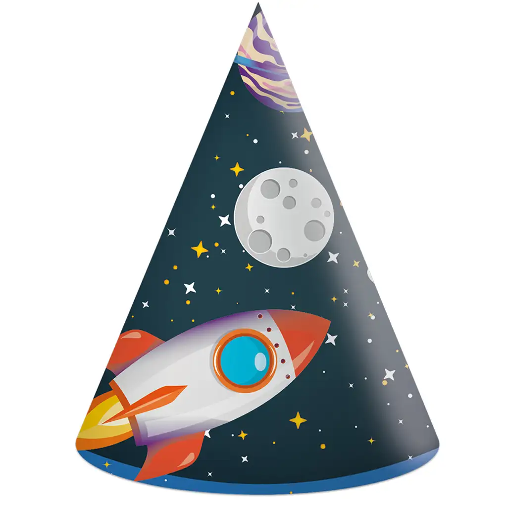 imagen de Sombrero de fiesta de aventura espacial 6 unidades 1