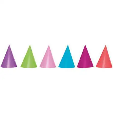 imagen de Sombrero de fiesta de papel colorido 6 unidades 1