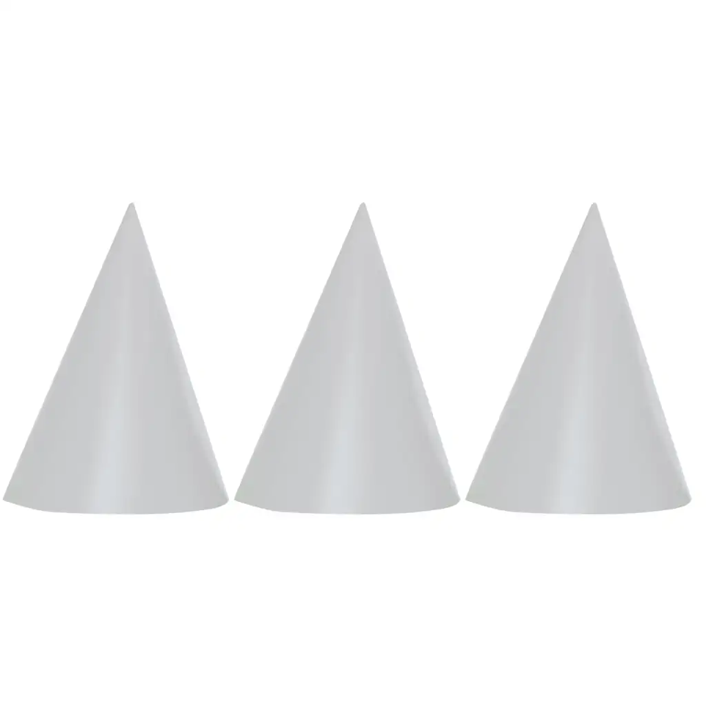 imagen de Sombrero de fiesta plateado de 6 piezas 1