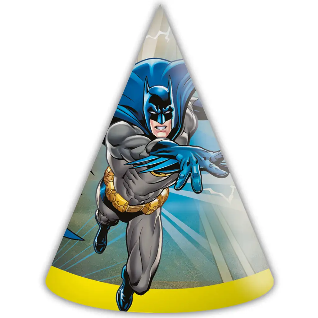 imagen de Sombrero de papel de fiesta de Batman 6 unidades 1