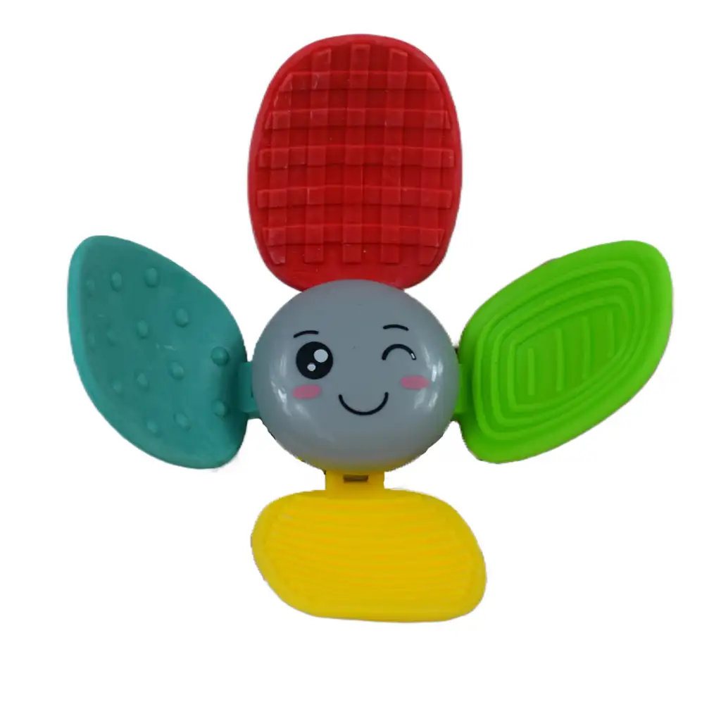 imagen de Sonajero de bebé en forma de flor colorido 2